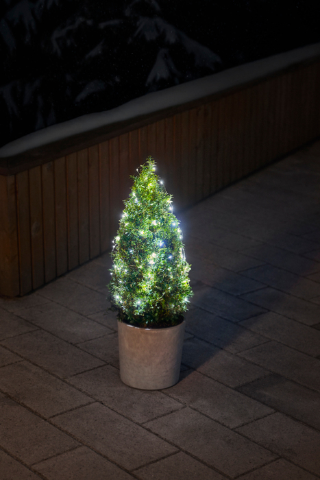 Lyskjede wire 150 micro-LED hvit 14,9 meter